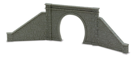 Peco NB-31 N Gauge Tunnel Mouth & Walls (Stone) Single Track