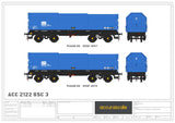 Accurascale 2122BSC3 OO Gauge JSA Bogie Covered Steel Wagon Twin Pack - British Steel 3