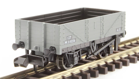 Peco NR-5004B N Gauge 5 Plank Open Wagon BR Grey