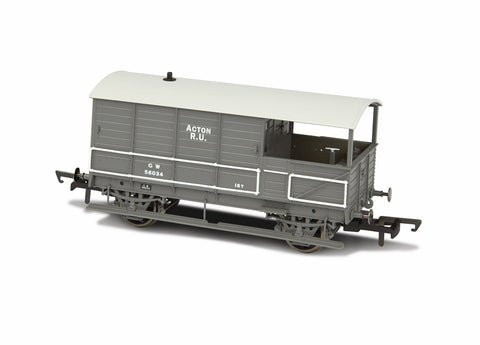 Oxford Rail 76TOB002 OO Gauge GWR 4 Wheel Brake Van Acton 56034