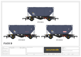 Accurascale 2023STS-D OO Gauge STS PCA Cement Wagon Triple Pack D