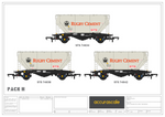 Accurascale 2027RG-H OO Gauge Rugby Cement PCA Wagon Triple Pack H