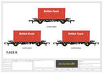 Accurascale 2068-BFL-H OO Gauge British Fuels Coal PFA Wagon Triple Pack H