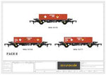 Accurascale 2080-DRS-N OO Gauge DRS LLNW Nuclear PFA Wagon Triple Pack N