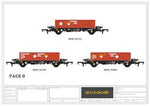 Accurascale 2081-DRS-O OO Gauge DRS LLNW Nuclear PFA Wagon Triple Pack O