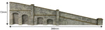 Metcalfe PN149 N Gauge Tapered End Retaining Wall - Stone Card Kit