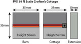 Metcalfe PN159 N Gauge Crofter's Cottage Card Kit