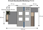 Metcalfe PN186 N Gauge Ramshackle Workshop Card Kit