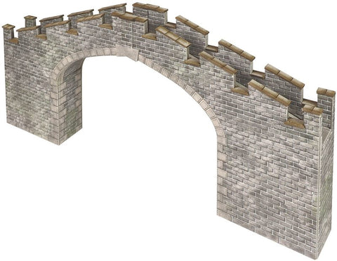 Metcalfe PN196 N Gauge Castle Wall Bridge Card Kit