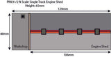 Metcalfe PN931 N Gauge Single Engine Shed - Brick Card Kit