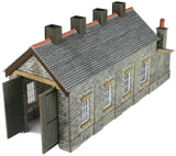 Metcalfe PN932 N Gauge Single Engine Shed - Stone Card Kit