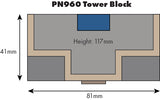 Metcalfe PN960 N Gauge Low Relief Tower Block Card Kit