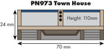 Metcalfe PN973 N Gauge Low Relief Town House Kit
