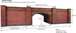 Metcalfe PO246 OO/HO Gauge Double Track Bridge - Brick Card Kit