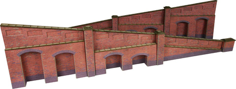 Metcalfe PO248 OO/HO Gauge Tapered End Wall - Brick Card Kit