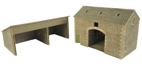 Metcalfe PO251 OO/HO Gauge Manor Farm Barn Card Kit