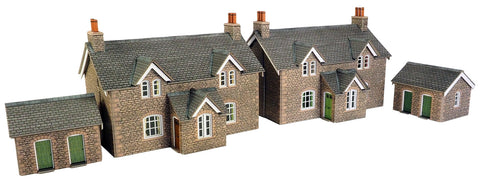 Metcalfe PO255 OO/HO Gauge Workers Cottages Card Kit