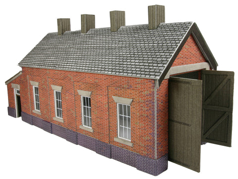 Metcalfe PO331 OO/HO Gauge Single Engine Shed - Brick Card Kit