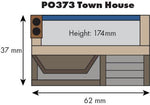 Metcalfe PO373 OO/HO Gauge Low Relief Town House Card Kit
