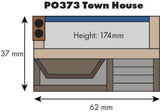 Metcalfe PO373 OO/HO Gauge Low Relief Town House Card Kit