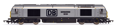 Hornby R30178 OO Gauge RailRoad Plus DB, Class 67, Bo-Bo, 67029 'Royal Diamond' - Era 10