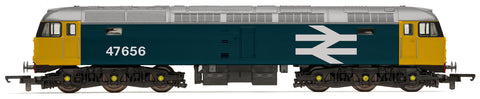 Hornby R30179 OO Gauge RailRoad Plus BR, Class 47, Co-Co, 47656 - Era 7