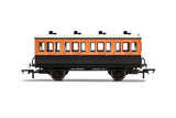 Hornby R40061 OO Gauge LSWR, 4 Wheel Coach, 1st Class, 123 - Era 2