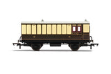 Hornby R40068 OO Gauge GWR, 4 Wheel Coach, Brake Baggage, 1411 - Era 2/3
