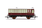 Hornby R40076 OO Gauge LNWR, 4 Wheel Coach, Brake Baggage, 9645 - Era 2