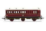 Hornby R40093 OO Gauge NBR, 6 Wheel Coach, Unclassed (Brake 3rd) Coach, 472 - Era 2