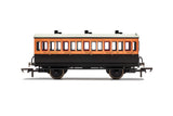 Hornby R40108A OO Gauge LSWR, 4 Wheel Coach, 3rd Class, Fitted Lights, 308 - Era 2