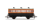 Hornby R40108 OO Gauge LSWR, 4 Wheel Coach, 3rd Class, Fitted Lights, 302 - Era 2