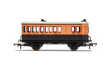 Hornby R40110 OO Gauge LSWR, 4 Wheel Coach, Brake 3rd Class, Fitted Lights, 179 - Era 2