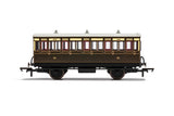 Hornby R40112 OO Gauge GWR, 4 Wheel Coach, 3rd Class, Fitted Lights, 1889 - Era 2/3