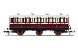 Hornby R40120 OO Gauge LNWR, 6 Wheel Coach, 3rd Class, Fitted Lights, 1523 - Era 2