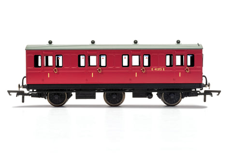 Hornby R40123 OO Gauge BR, 6 Wheel Coach, 1st Class, Fitted Lights, E41373 - Era 4