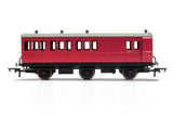 Hornby R40126 OO Gauge BR, 6 Wheel Coach, Brake 3rd Class, Fitted Lights, E31185 - Era 4