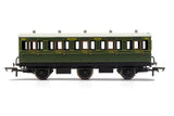Hornby R40132A OO Gauge SR, 6 Wheel Coach, 3rd Class, Fitted Lights, 1909 - Era 3