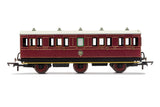 Hornby R40137 OO Gauge NBR, 6 Wheel Composite Coach, Fitted Lights, 196 - Era 2