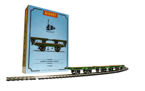Hornby R60014 OO Gauge L&MR, Flat Bed Wagon Pack - Era 1