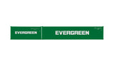 Hornby R60042 OO Gauge Evergreen, Container Pack, 1 x 20’ and 1 x 40’ Containers - Era 11