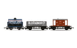 Hornby R60047 OO Gauge Triple Wagon Pack, Mixed Wagons with Brake Van - Era 3