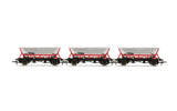 Hornby R60063 OO Gauge HAA Hopper Wagons, Three Pack, BR Railfreight - Era 8