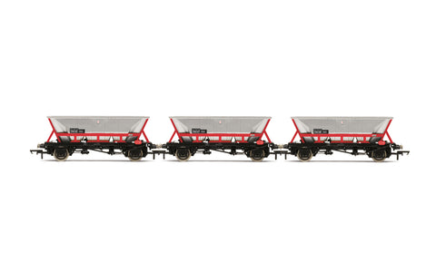 Hornby R60063 OO Gauge HAA Hopper Wagons, Three Pack, BR Railfreight - Era 8