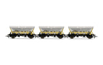 Hornby R60067 OO Gauge HFA Hopper Wagons, Three Pack, BR Coal Sector - Era 8