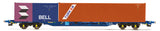 Hornby R60224 OO Gauge Touax, KFA Container Wagon with 2  Containers - Era 11