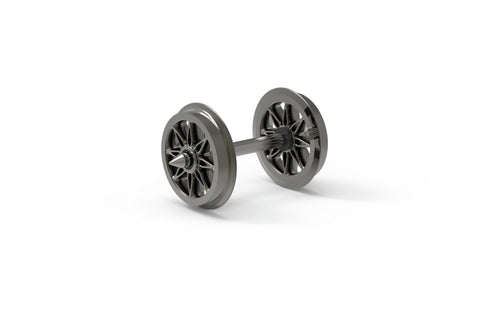 Hornby R8100 OO Gauge 12.6mm Diameter Split Spoked Wheels (Pack 10)