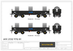 Accurascale 2132VTGO1 OO Gauge JSA Bogie Open Steel Wagon Twin Pack - VTG 1