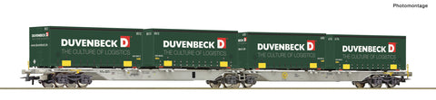 Roco 76635 HO Gauge DBAG Double Container Carrying Wagon VI