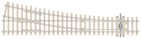 Peco SL-E1095 OO Gauge Code 75 Concrete Sleeper Medium Radius R/H Electrofrog Point